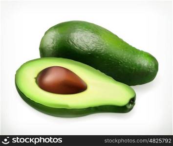 Avocado, fruit vector object