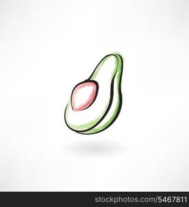 avocado grunge icon