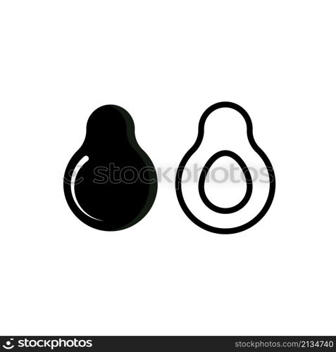 avocado icon design vector templates white on background