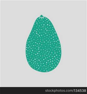Avocado icon. Gray background with green. Vector illustration.