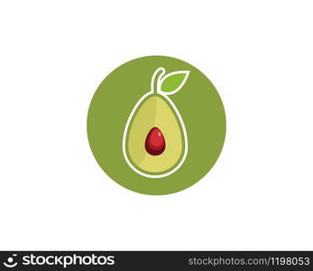 avocado icon illustration vector template