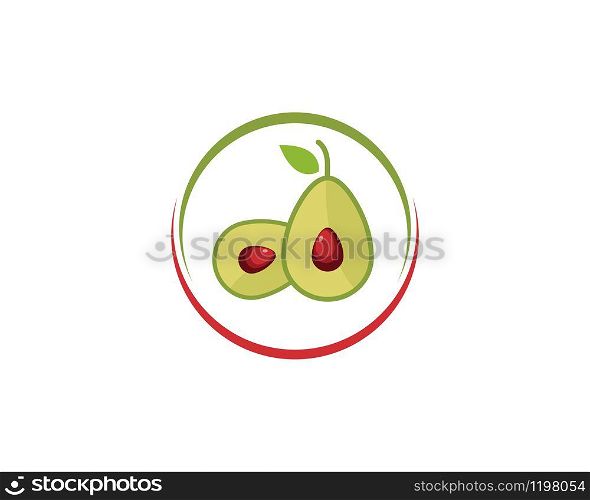 avocado icon illustration vector template