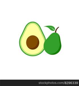 Avocado icon isolated on white background vector illustration