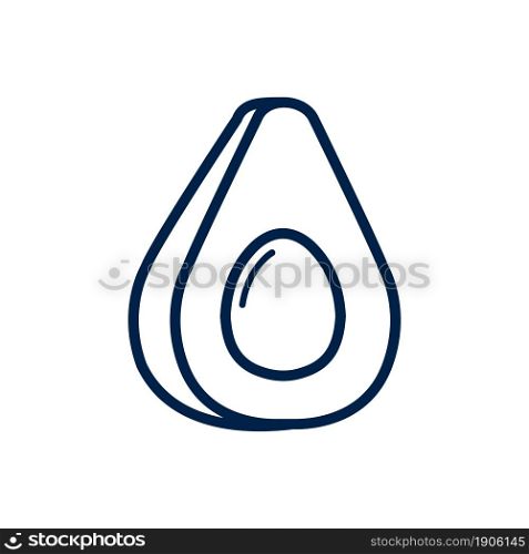 Avocado icon logo template isolated on white background.