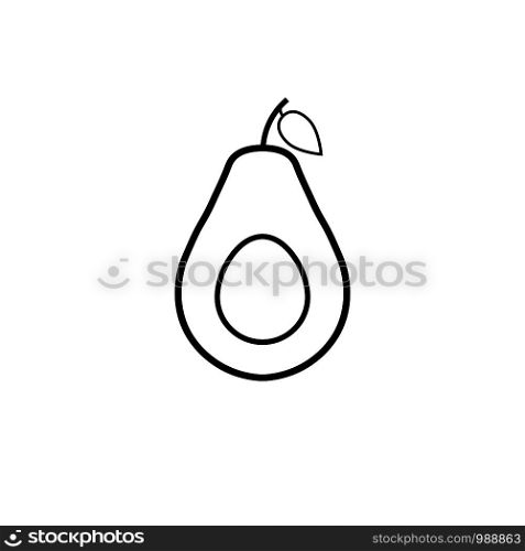 Avocado icon symbol line style. Vector eps10