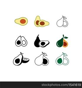 Avocado icon trendy flat design