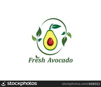 avocado illustration vector template