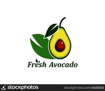avocado illustration vector template