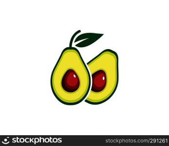 avocado illustration vector template design