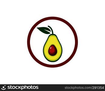  avocado illustration vector template  design