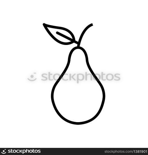 Avocado line icon