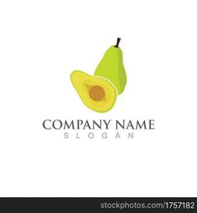 avocado logo and symbol vector
