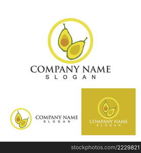 avocado logo and symbol vector