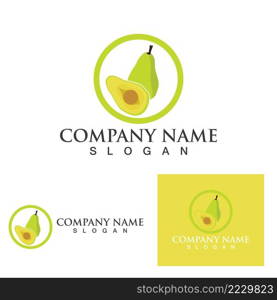 avocado logo and symbol vector