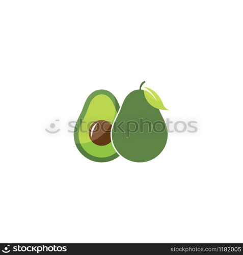 Avocado logo ilustration vector template