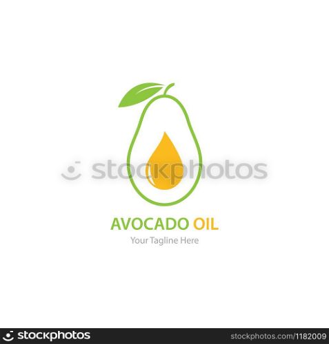 Avocado logo ilustration vector template