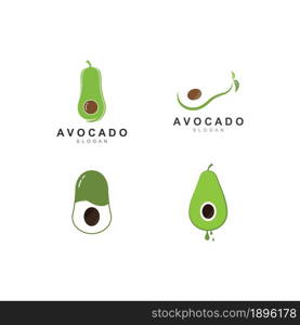 Avocado logo ilustration vector template