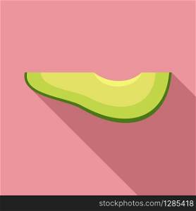 Avocado piece icon. Flat illustration of avocado piece vector icon for web design. Avocado piece icon, flat style