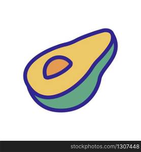 avocado ripe icon vector. avocado ripe sign. color isolated symbol illustration. avocado ripe icon vector outline illustration