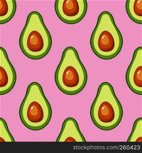 Avocado seamless pattern for textiles, prints, clothing, scrapbooking, banner and more. Ripe vegetables on pink background. Healthy food print. Can be used for textile, kitchen, scrapbooking.. Avocado print Seamless pattern for textiles, prints, clothing, blanket, banner, and more.