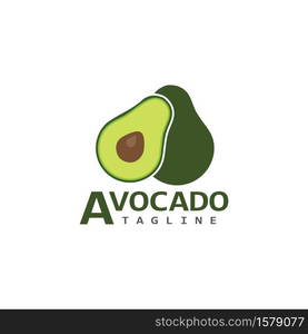 Avocado vector icon illustration design template