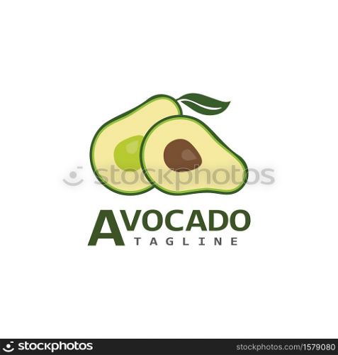 Avocado vector icon illustration design template
