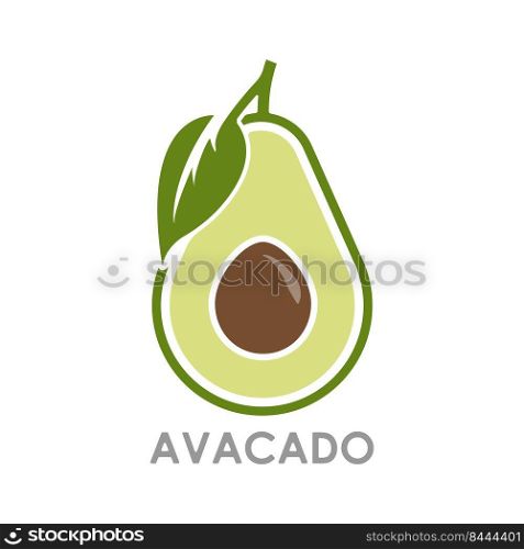 Avocado. Vector illustration in a flat style for creative design. Simple design