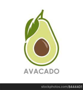 Avocado. Vector illustration in a flat style for creative design. Simple design