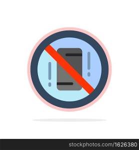 Avoid, Distractions, Mobile, Off, Phone Abstract Circle Background Flat color Icon
