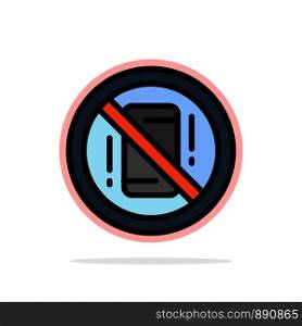 Avoid, Distractions, Mobile, Off, Phone Abstract Circle Background Flat color Icon