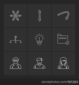 avtar , bulb, folder ,arrows , directions , avatar , download , upload , apps , user interface , scale , reset  message , up , down , left , right , icon, vector, design,  flat,  collection, style, creative,  icons