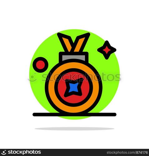 Award, Award Badge, Award Ribbon, Badge Abstract Circle Background Flat color Icon
