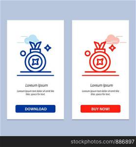 Award, Award Badge, Award Ribbon, Badge Blue and Red Download and Buy Now web Widget Card Template