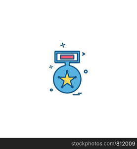 award badge honor medal star icon vector design