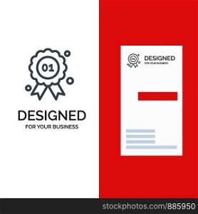 Award, Badge, Quality, Canada Grey Logo Design and Business Card Template
