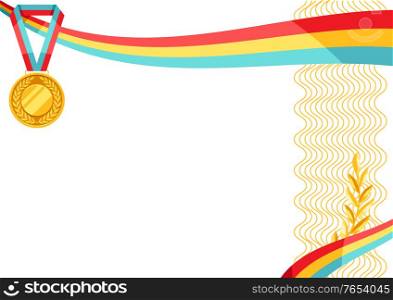 Award certificate or diploma. Reward decoration for sports or corporate competitions.. Award certificate or diploma.