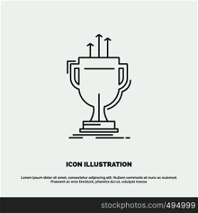 award, competitive, cup, edge, prize Icon. Line vector gray symbol for UI and UX, website or mobile application. Vector EPS10 Abstract Template background