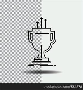 award, competitive, cup, edge, prize Line Icon on Transparent Background. Black Icon Vector Illustration. Vector EPS10 Abstract Template background