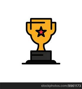 Award, Cup, Business, Marketing  Flat Color Icon. Vector icon banner Template