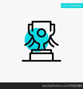 Award, Cup, Ireland turquoise highlight circle point Vector icon