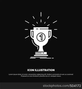 award, cup, prize, reward, victory Icon. glyph vector symbol for UI and UX, website or mobile application. Vector EPS10 Abstract Template background