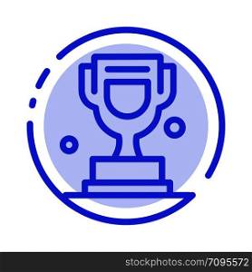 Award, Cup, Trophy, Canada Blue Dotted Line Line Icon