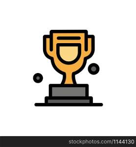 Award, Cup, Trophy, Canada Flat Color Icon. Vector icon banner Template