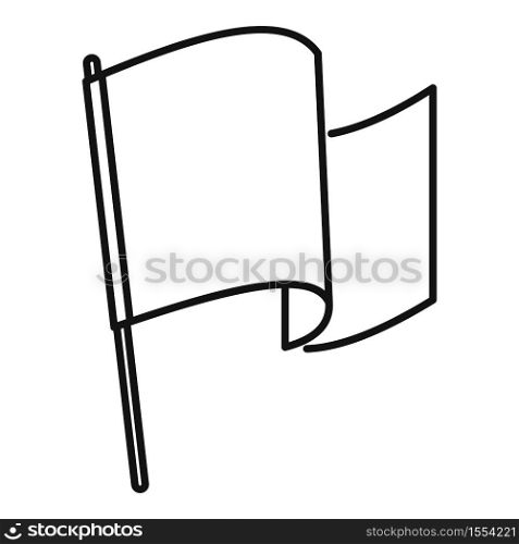 Award flag excellence icon. Outline award flag excellence vector icon for web design isolated on white background. Award flag excellence icon, outline style