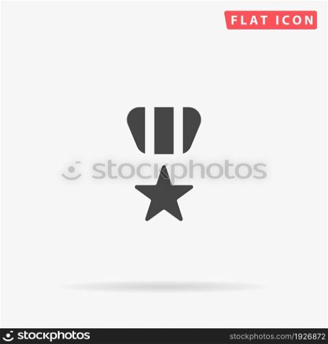 Award flat vector icon. Glyph style sign. Simple hand drawn illustrations symbol for concept infographics, designs projects, UI and UX, website or mobile application.. Award flat vector icon