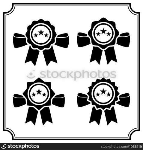 Award Icon in flat style isolated on white background. for decoration on certificate in achievement, approved, award, favourite, medal, trophy