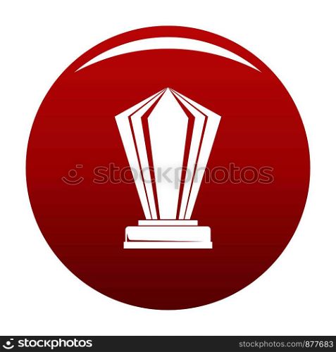 Award icon. Simple illustration of award vector icon isolated on white background. Award icon vector red