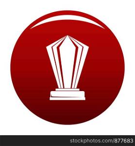Award icon. Simple illustration of award vector icon isolated on white background. Award icon vector red