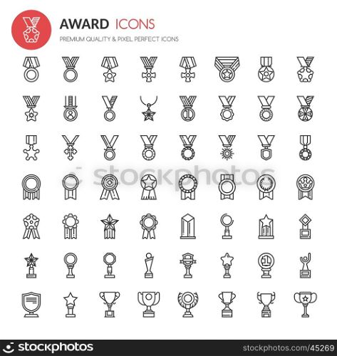Award Icons , Thin Line and Pixel Perfect Icons