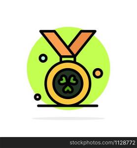 Award, Medal, Ireland Abstract Circle Background Flat color Icon